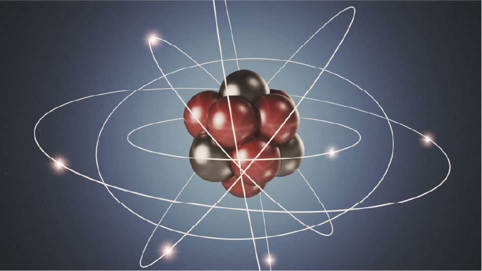 Illustration eines Atomkerns