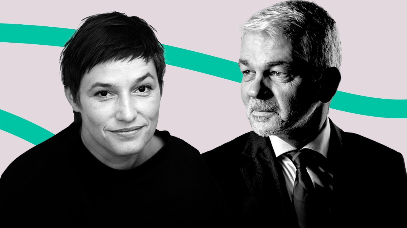 Porträts von Prof. Dr. Nicole Deitelhoff und Prof. Dr. Carlo Masala, darüber steht „Freiheit verteidigen“.